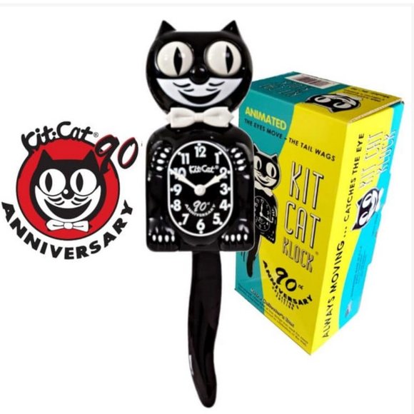 90th Edition Black Kit Cat Klock with Collectors Box LAST ONE - Picture 2 of 4